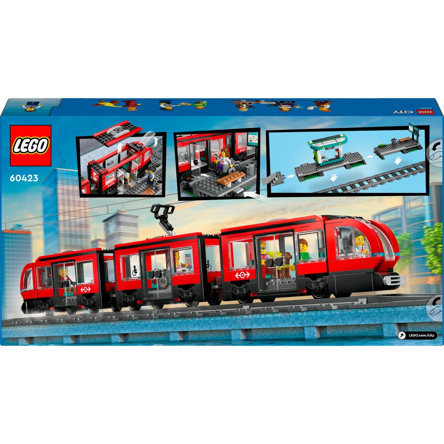 LEGO 60423 City Straßenbahn mit Haltestelle, Konstruktionsspielzeug