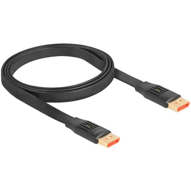 DeLOCK DisplayPort Flachbandkabel 8K 60Hz (schwarz, 1 Meter)