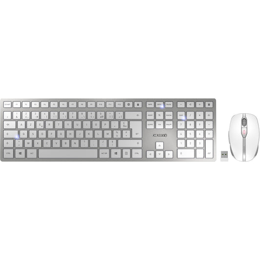 Cherry DW 9100 SLIM (weiss/silber, FR-Layout, Cherry SX-Scherentechnologie)
