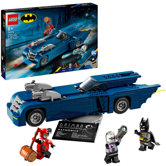 LEGO 76274 DC Super Heroes Batman im Batmobil vs. Harley Quinn und Mr. Freeze, Konstruktionsspielzeug