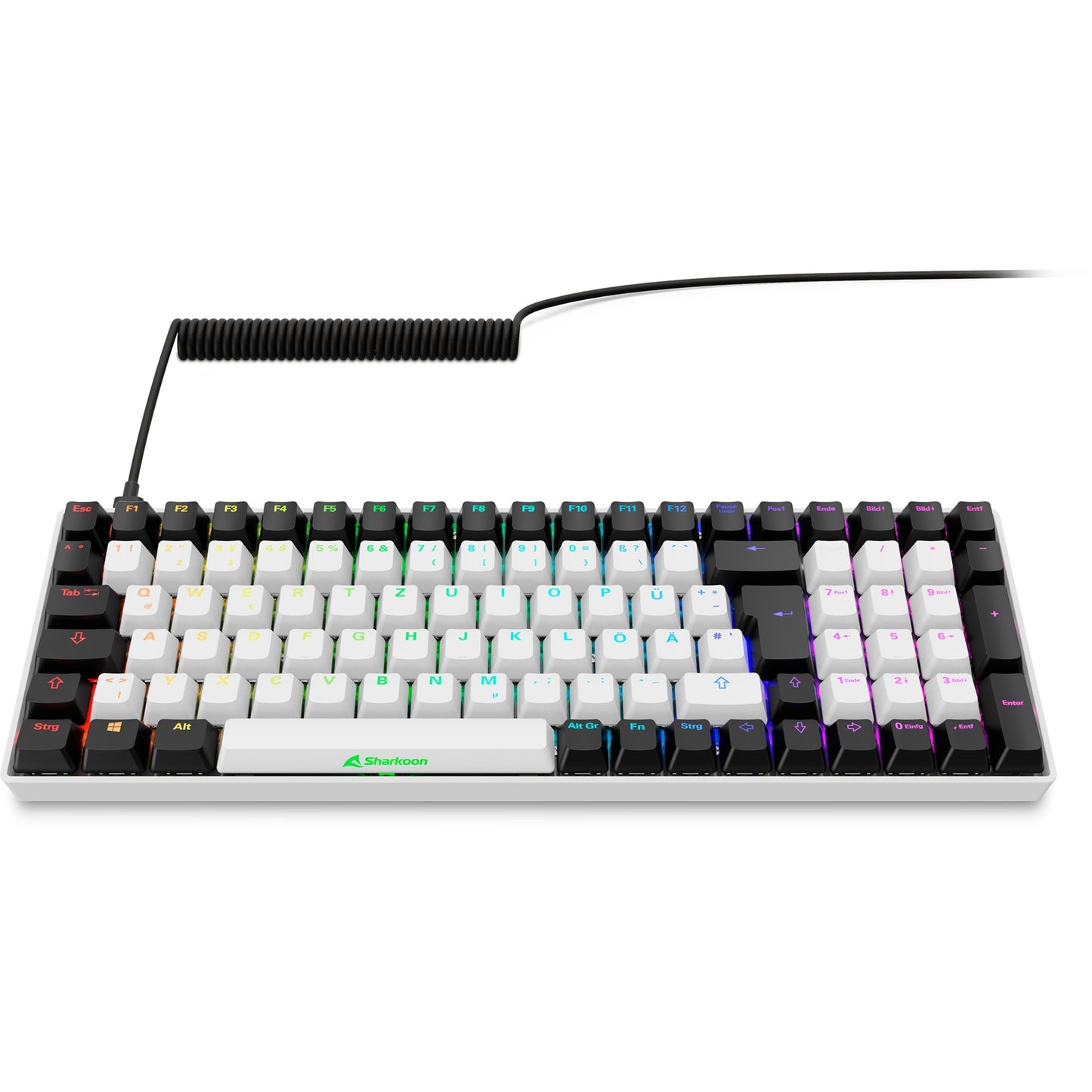 Sharkoon SKILLER SGK50 S2 (weiss, DE-Layout, Gateron Red)