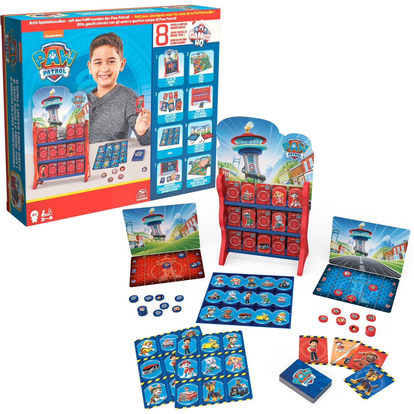 Spin Master Paw Patrol: Games HQ - Spielesammlung, Gesellschaftsspiel