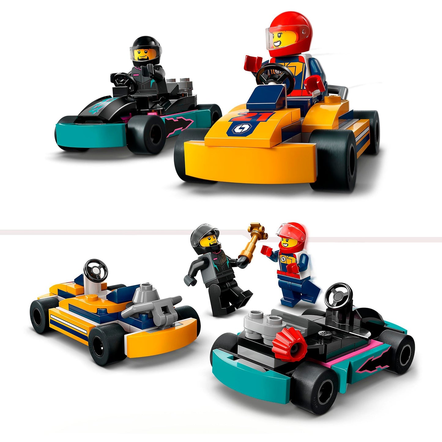 LEGO 60400 City Go-Karts mit Rennfahrern, Konstruktionsspielzeug