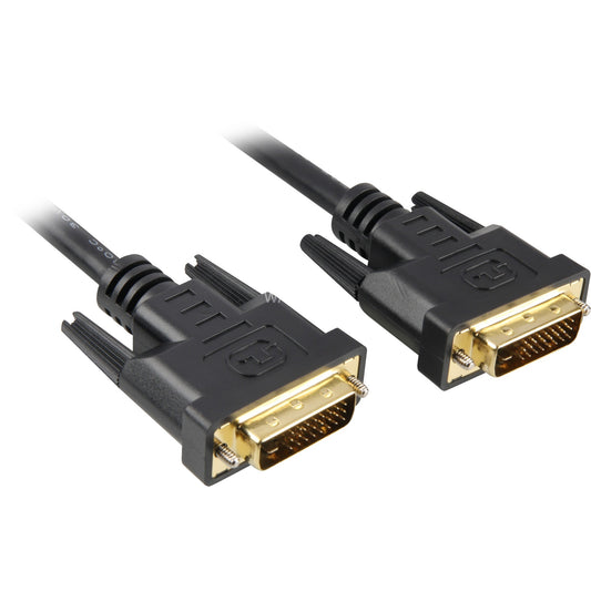 Sharkoon Kabel DVI-D > DVI-D (schwarz, 2 Meter, Dual Link, 24+1)