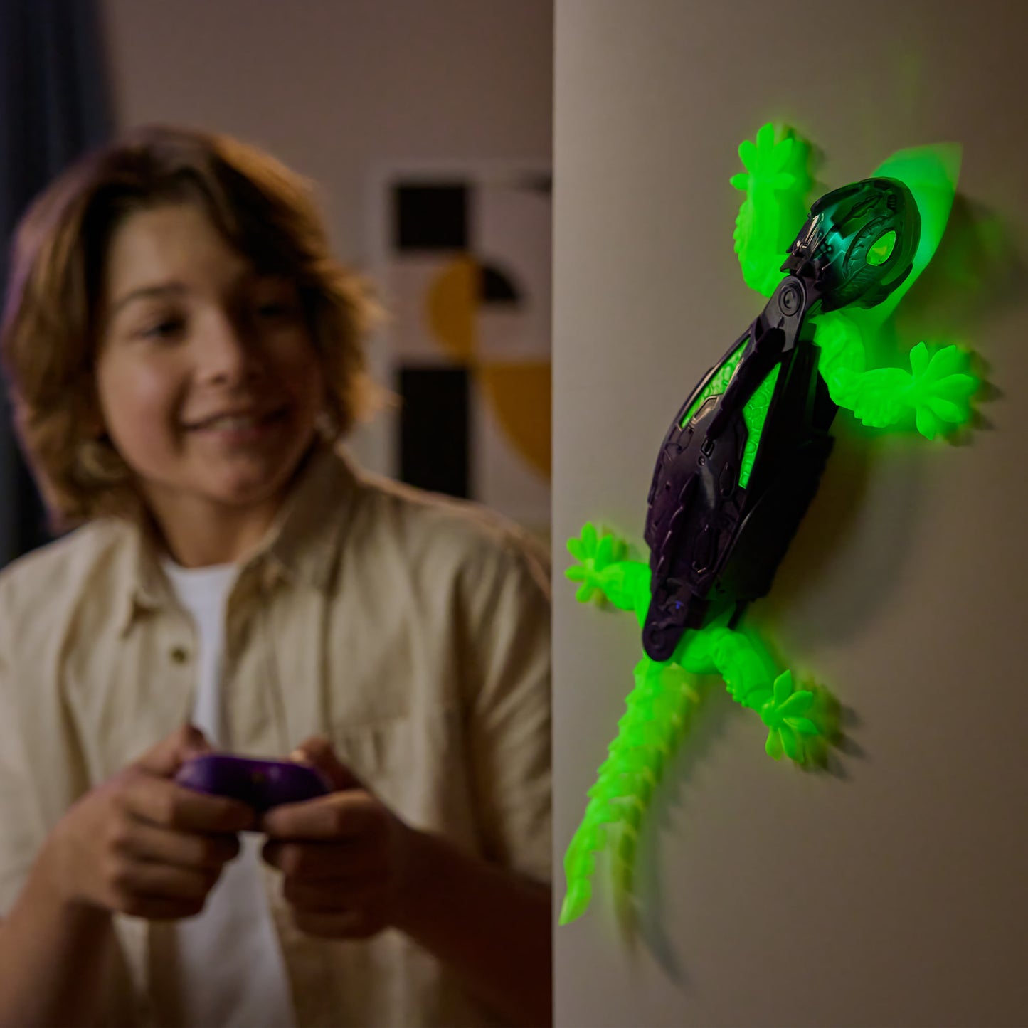 Hex Bots - Wandflitzer-Gecko Glow in the Dark, Spielfigur