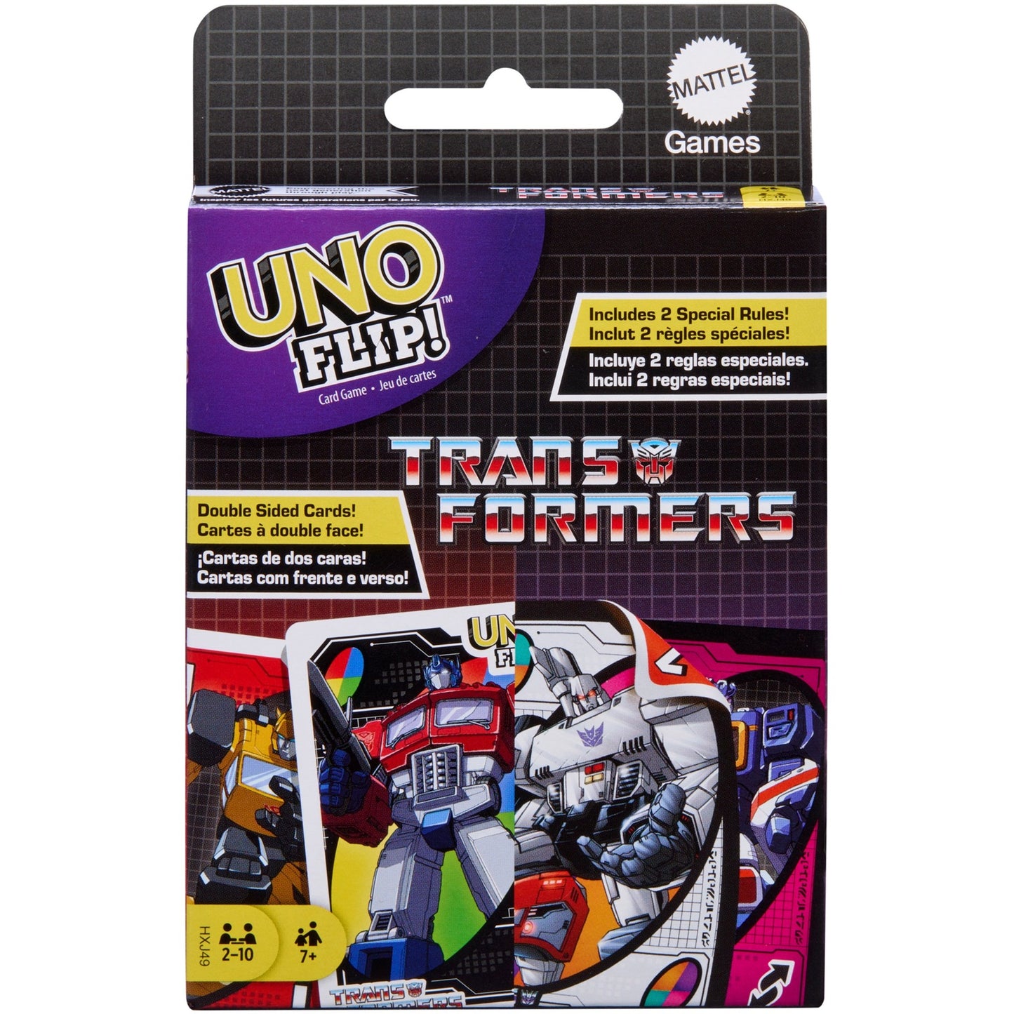 Mattel Games UNO Flip! Transformers, Kartenspiel