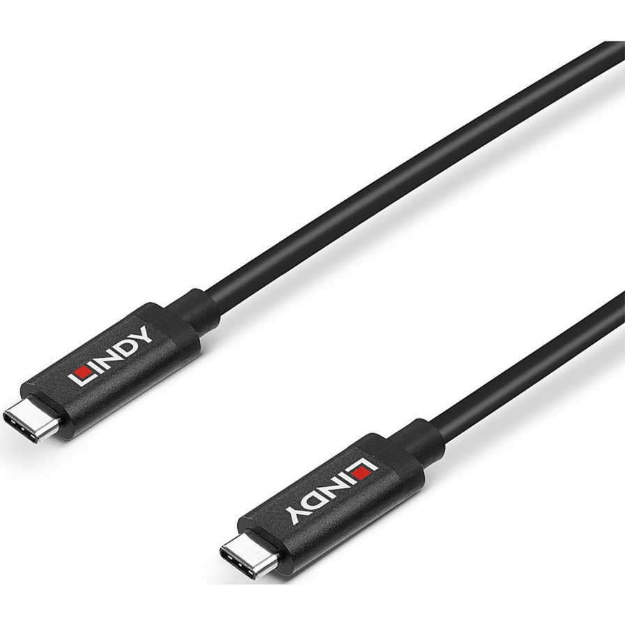 Lindy USB 3.2 Gen 2 Aktivkabel, USB-C Stecker > USB-C Stecker (schwarz, 5 Meter, PD, Laden mit bis zu 60 Watt)