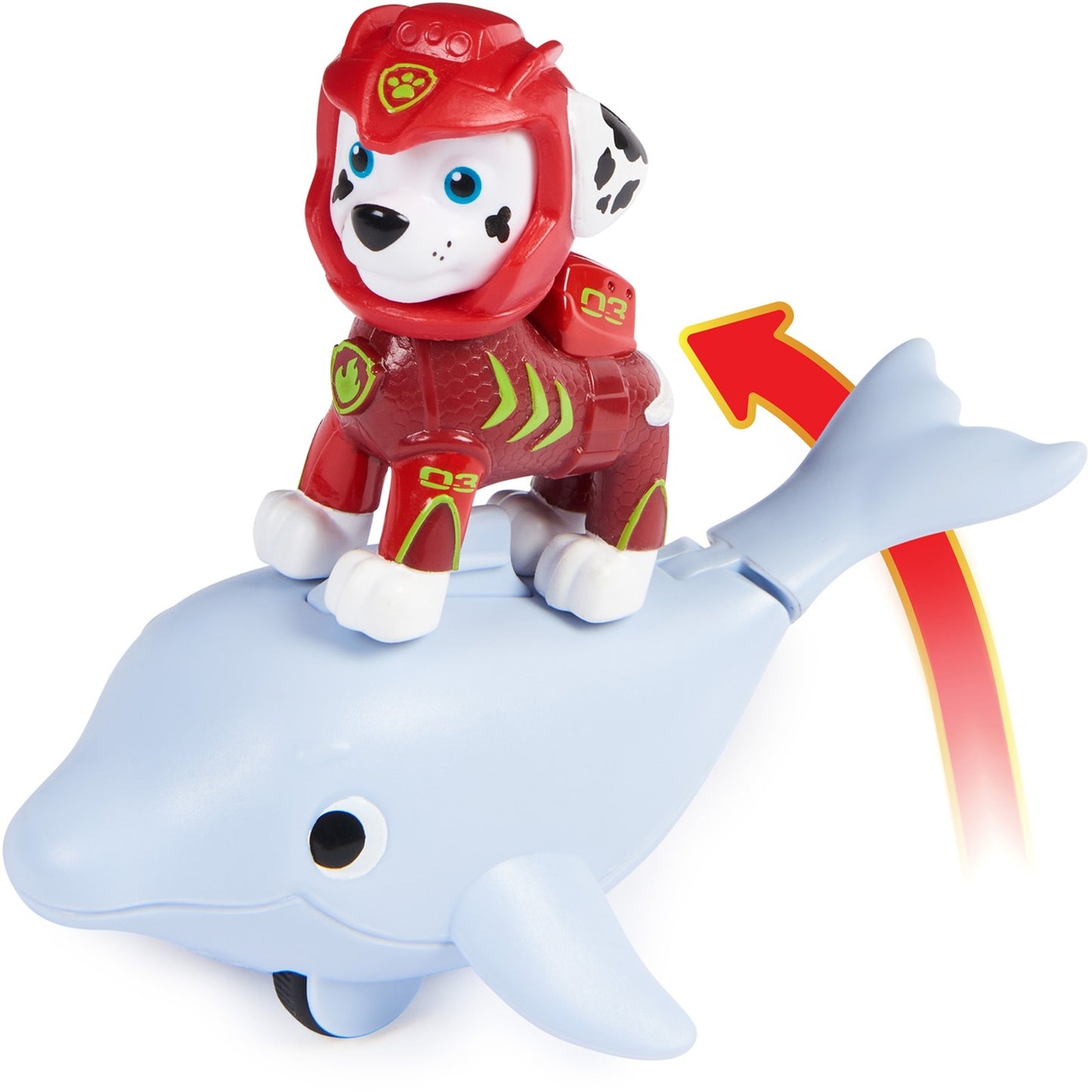 Spinmaster Paw Patrol Aqua Pups - Hero Pups-Set mit Marshall-Welpenfigur und Delfin-Figur