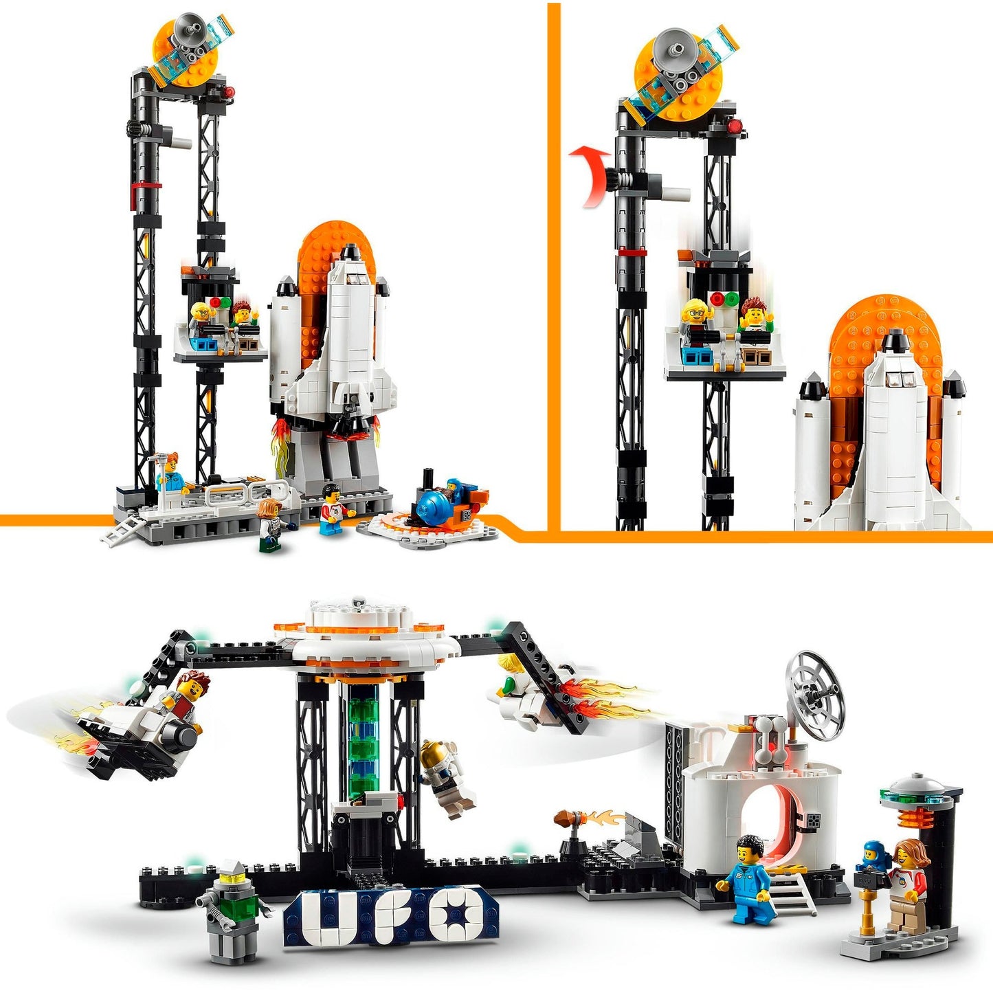 LEGO 31142 Creator 3-in-1 Weltraum-Achterbahn, Konstruktionsspielzeug