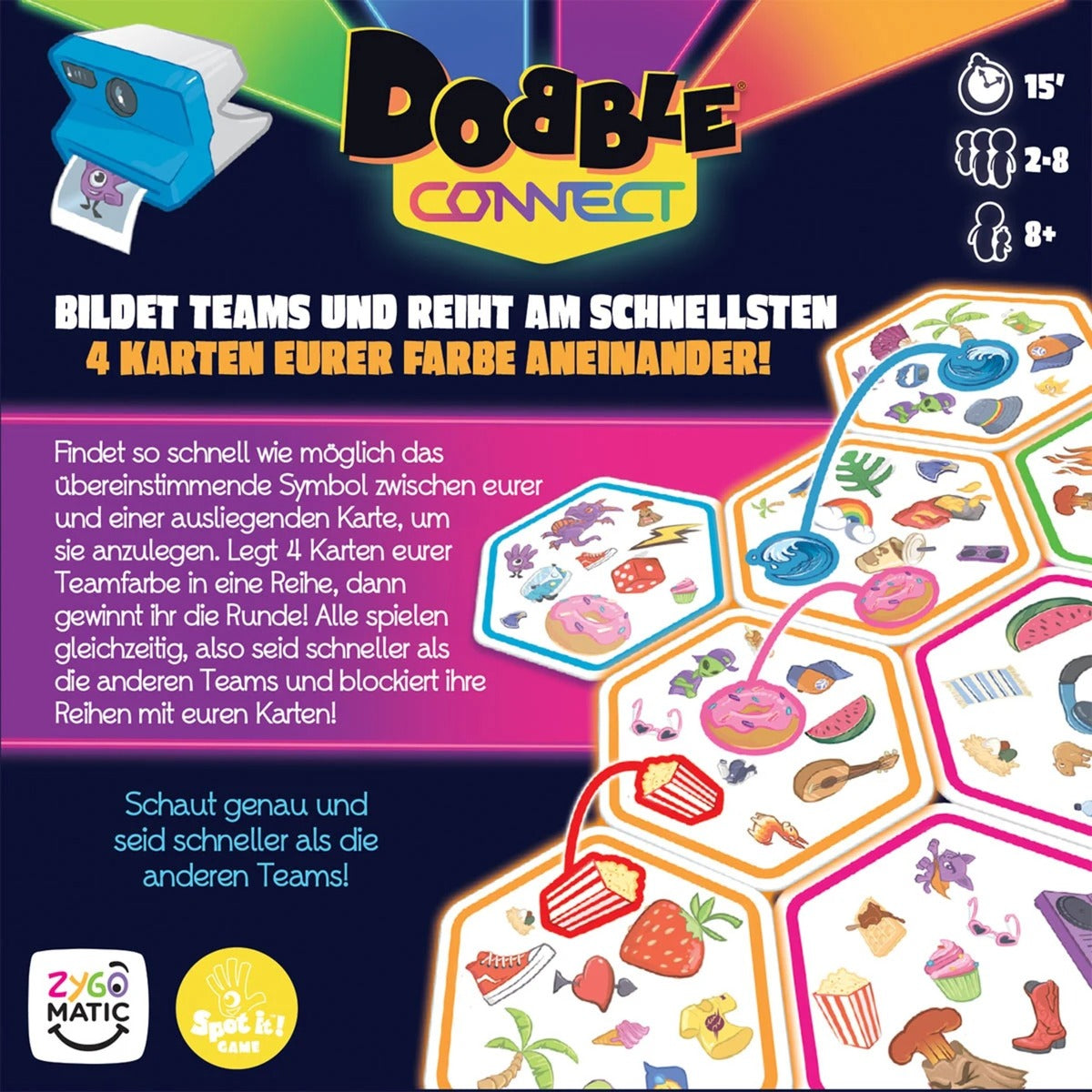 Asmodee Dobble Connect, Kartenspiel