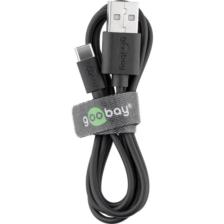 Goobay USB 2.0 Kabel, USB-A Stecker > USB-C Stecker (schwarz, 1 Meter)