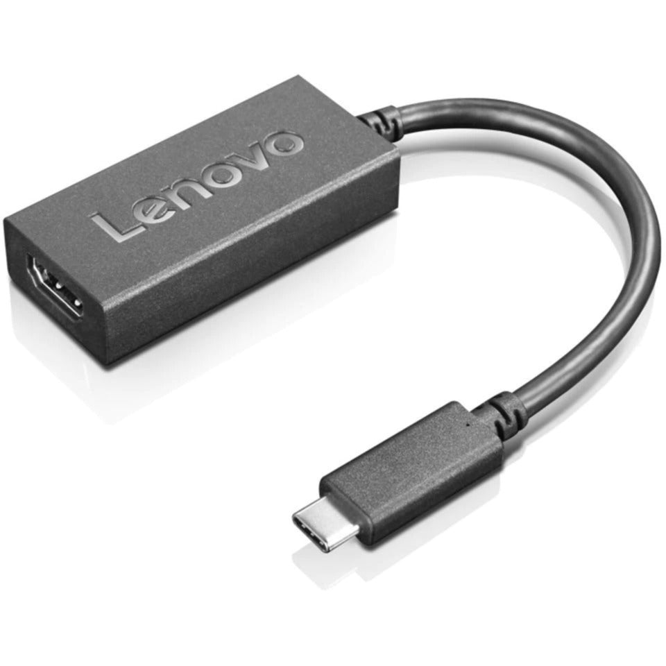 Lenovo USB Adapter, USB-C Stecker > HDMI 2.0b Buchse (schwarz, 24cm)