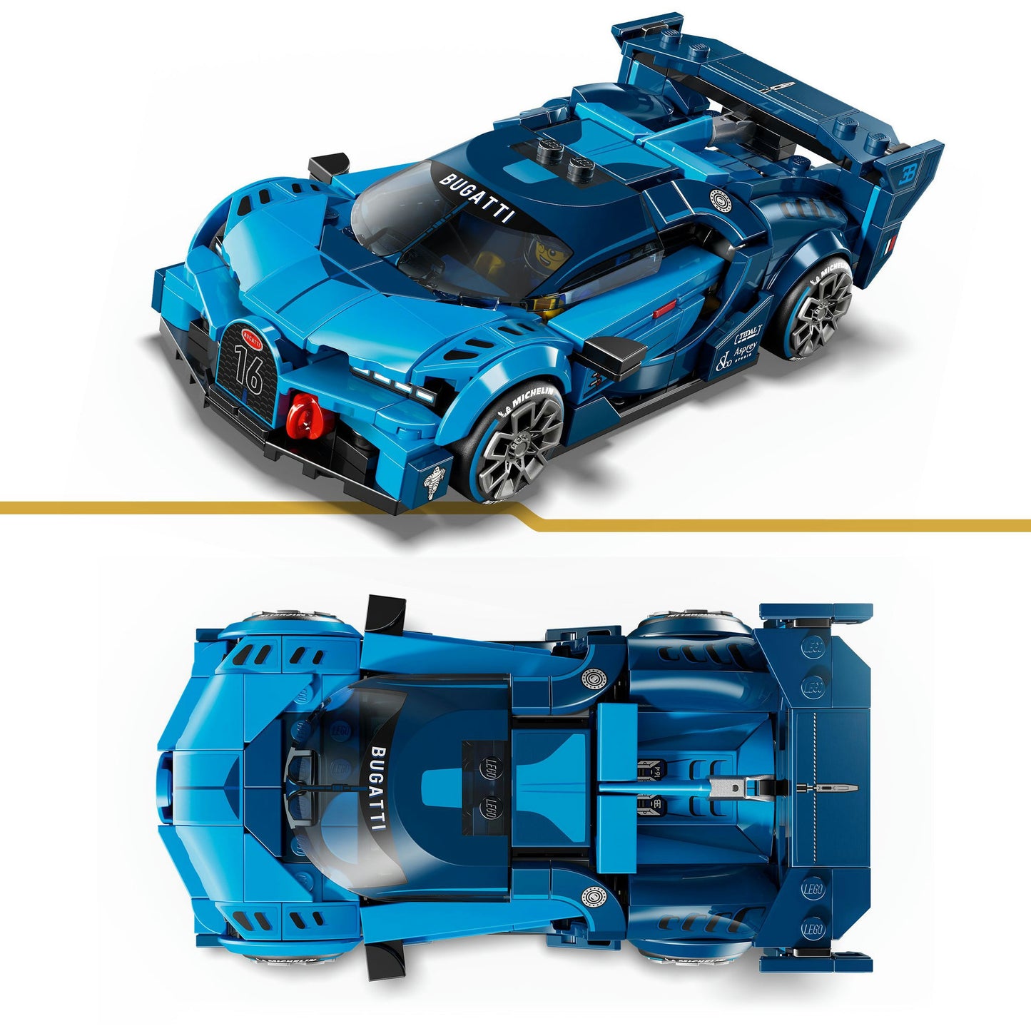 77253 Speed Champions Bugatti Vision GT Hypersportwagen, Konstruktionsspielzeug
