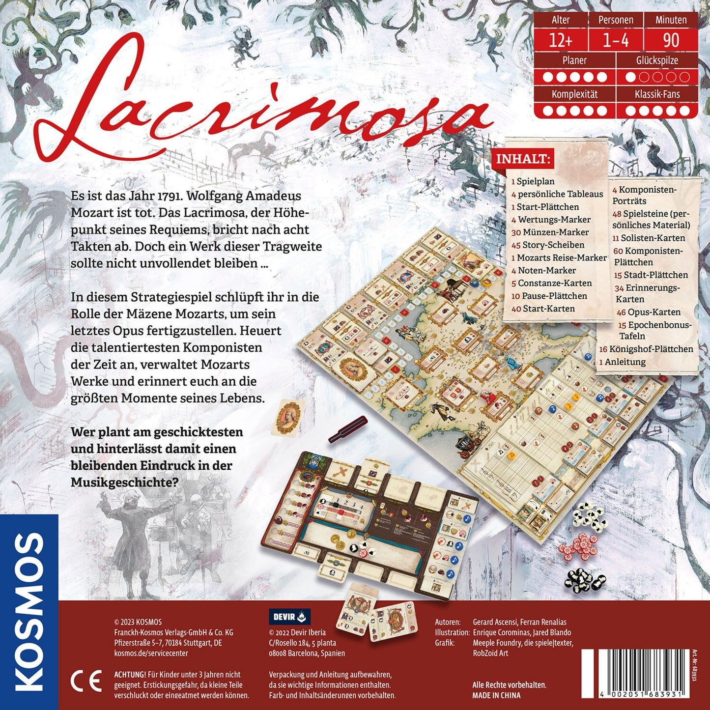 KOSMOS Lacrimosa, Brettspiel