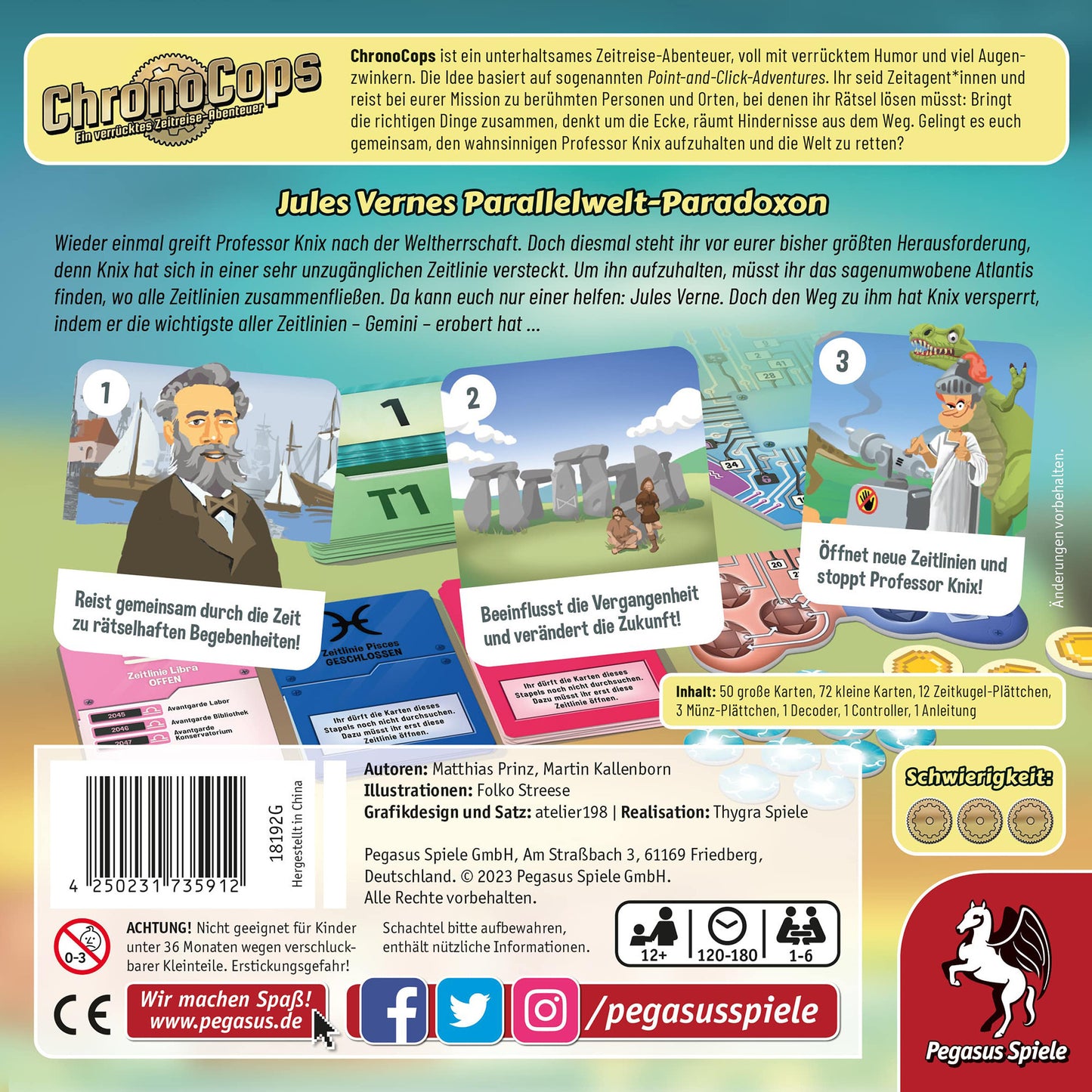 ChronoCops - Jules Vernes Parallelwelt-Paradoxon, Brettspiel