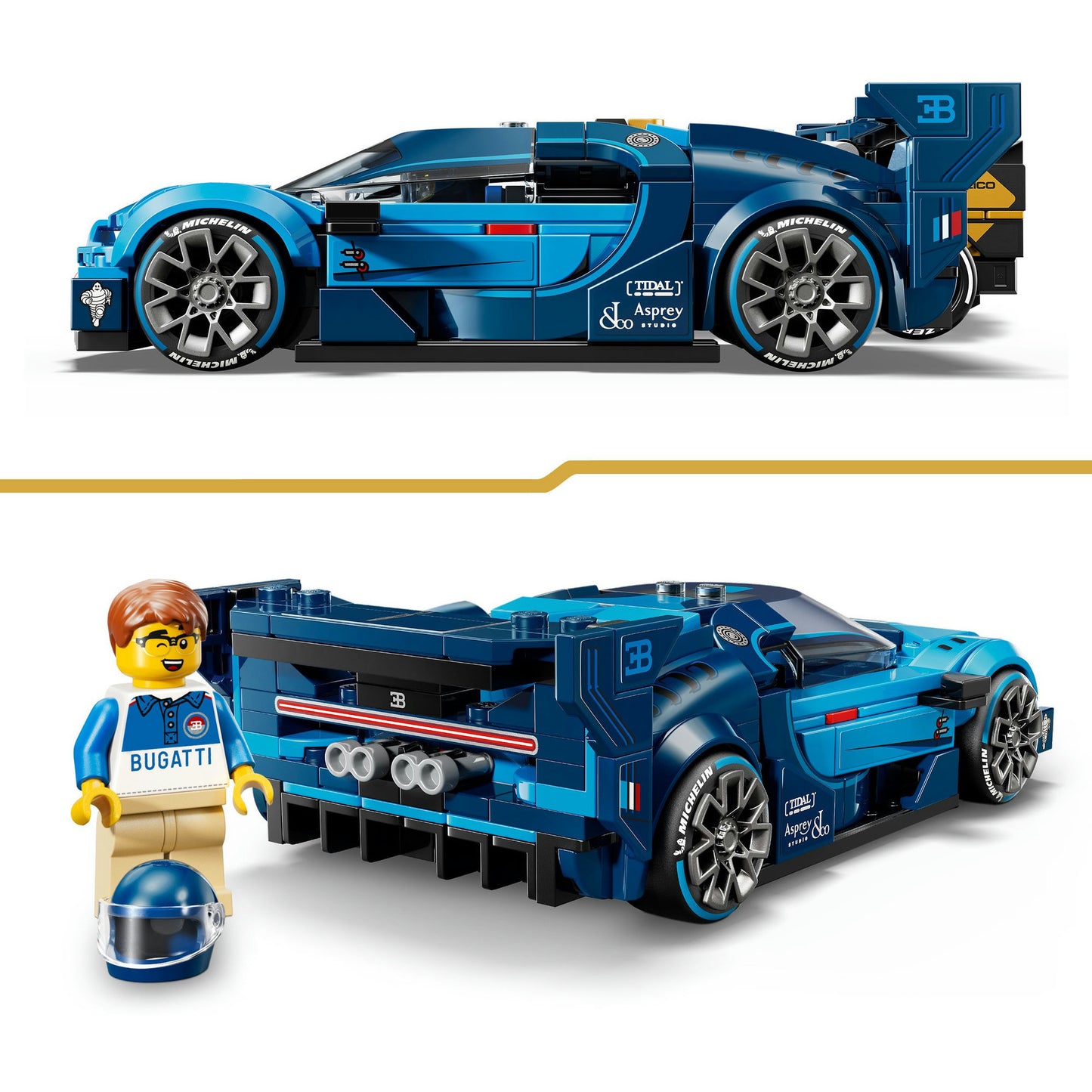 77253 Speed Champions Bugatti Vision GT Hypersportwagen, Konstruktionsspielzeug