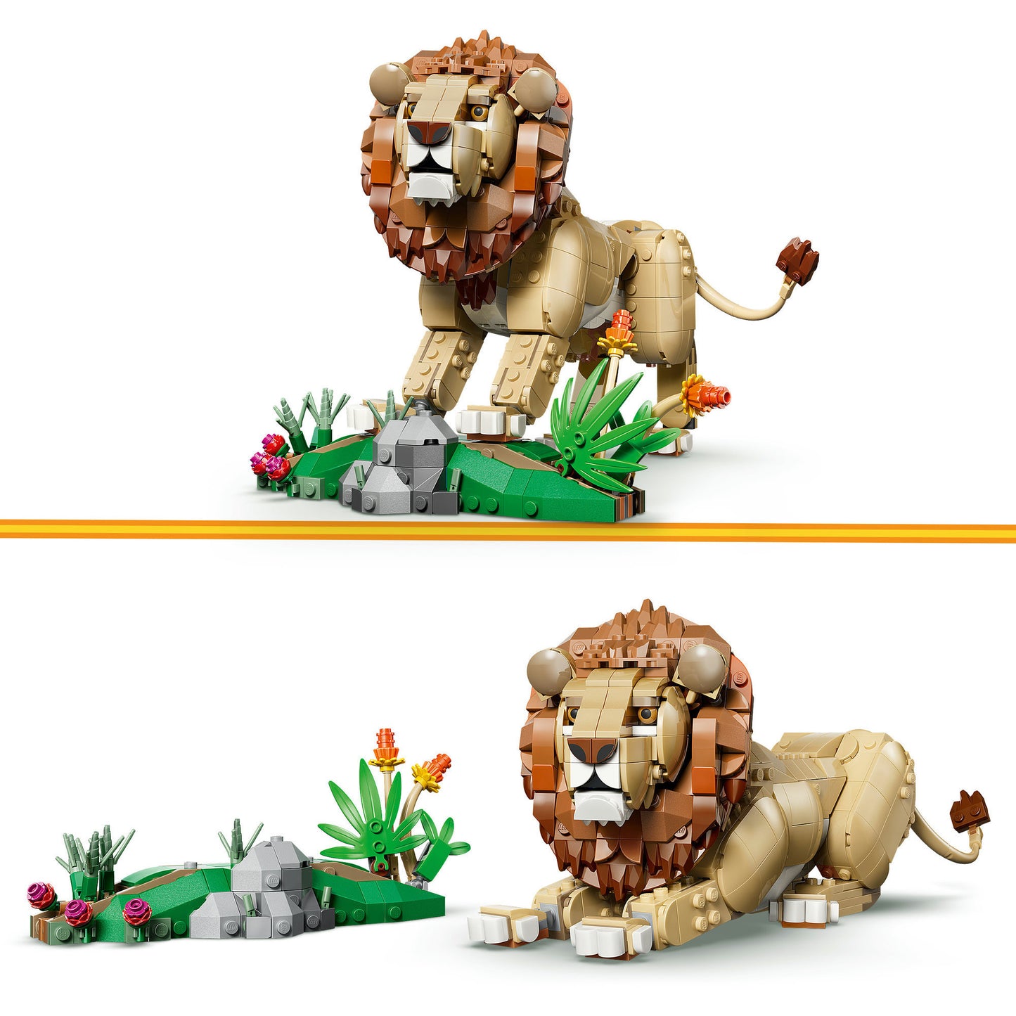 31386 Creator 3-in-1 Wilde Tiere: Majestätischer Löwe, Konstruktionsspielzeug
