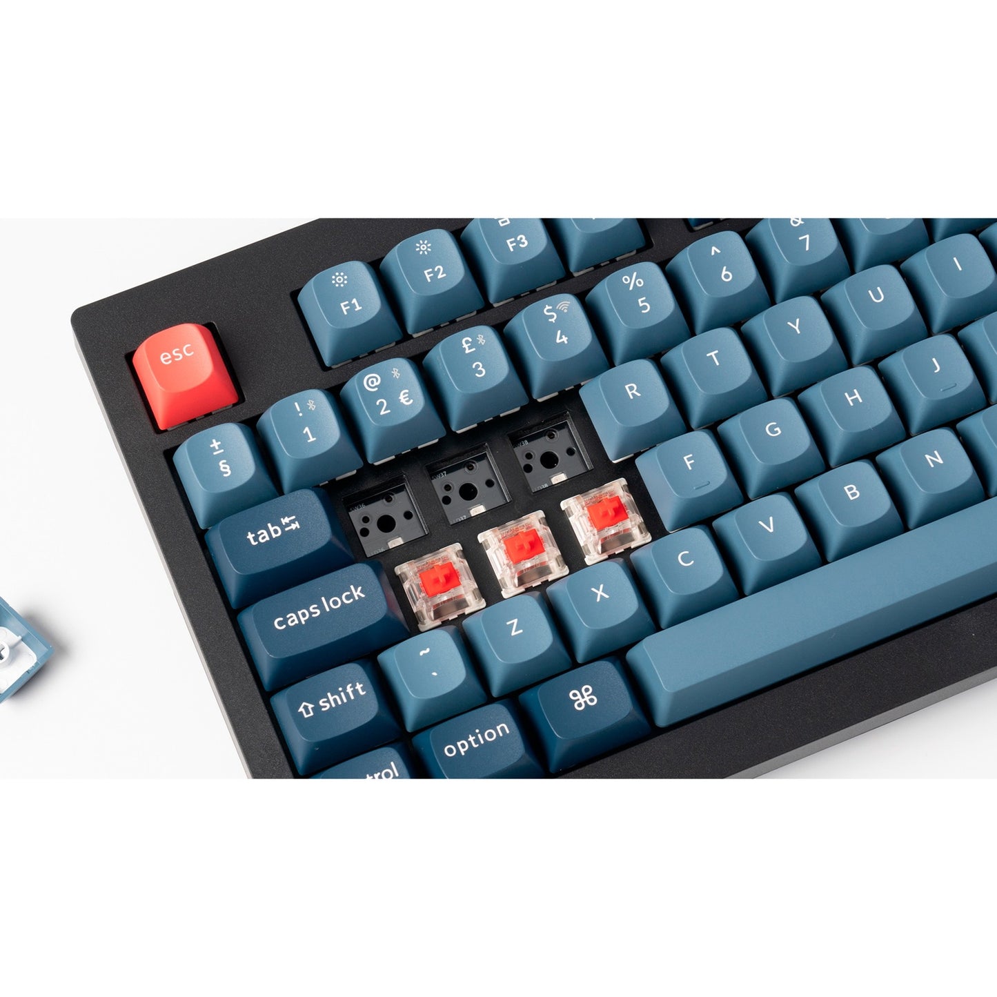 Keychron V5 Max (schwarz/blaugrau, DE-Layout, Gateron Jupiter Banana, Hot-Swap, RGB)