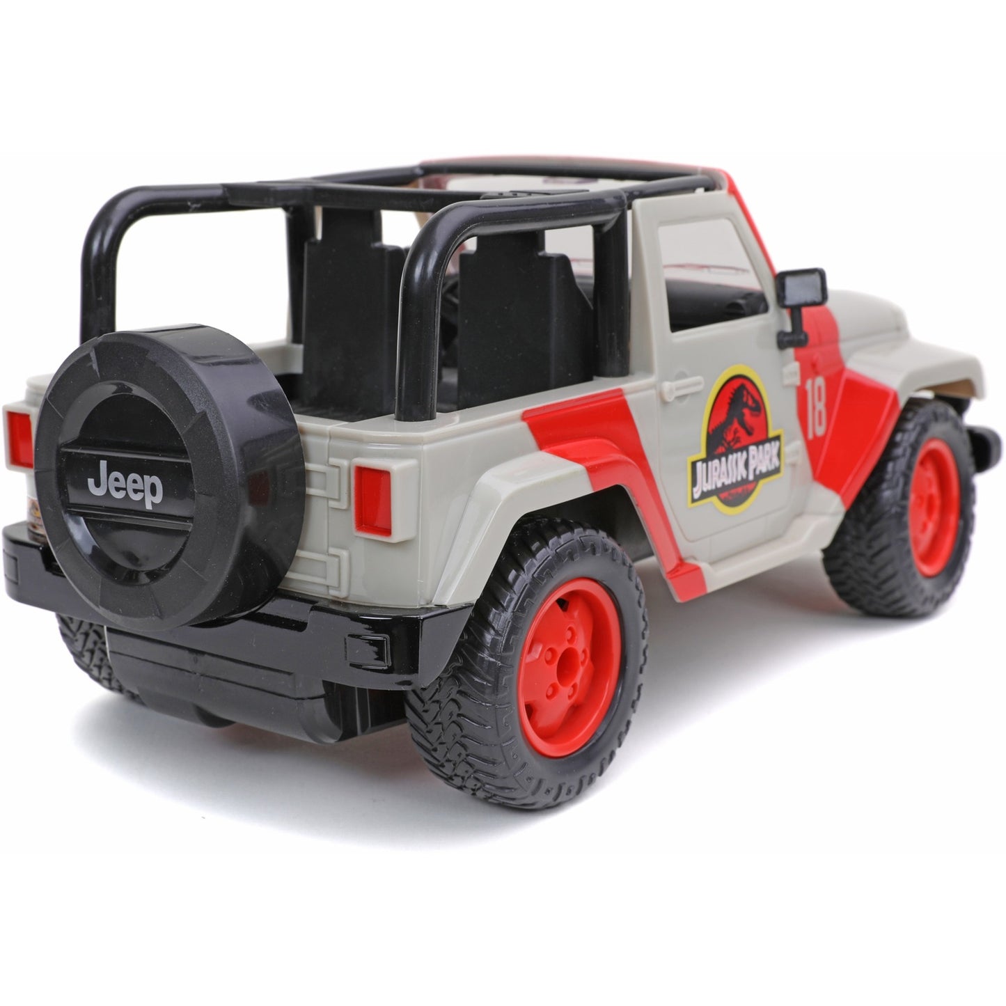 Jada Toys Jurassic Park RC Jeep Wrangler (beige/rot, 1:16)