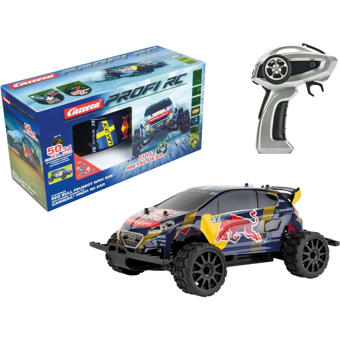 Carrera Profi RC 2,4GHz Red Bull Peugeot WRX 208 Rallycross, Hansen -PX-