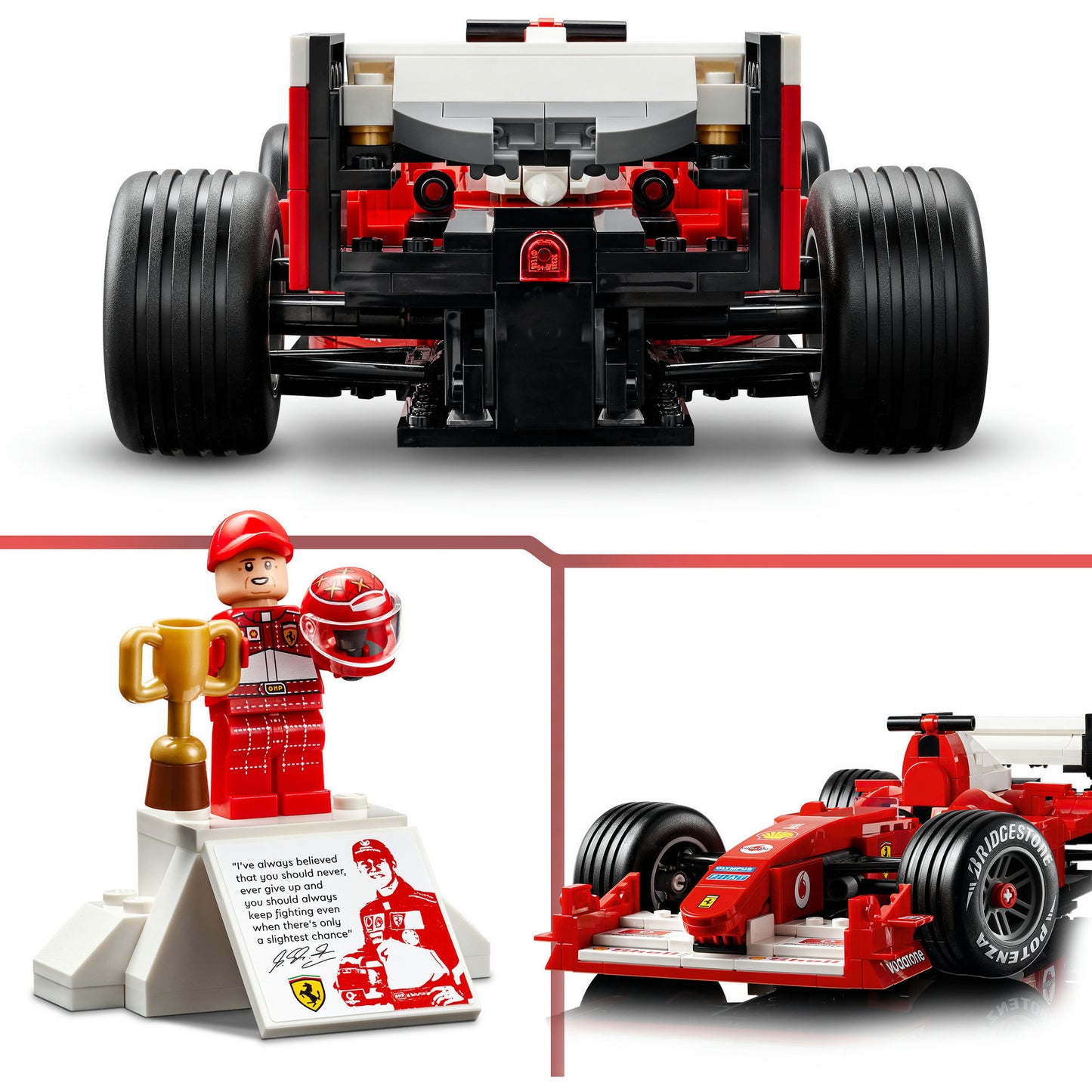 11375 Icons Ferrari F2004 und Michael Schumacher, Konstruktionsspielzeug