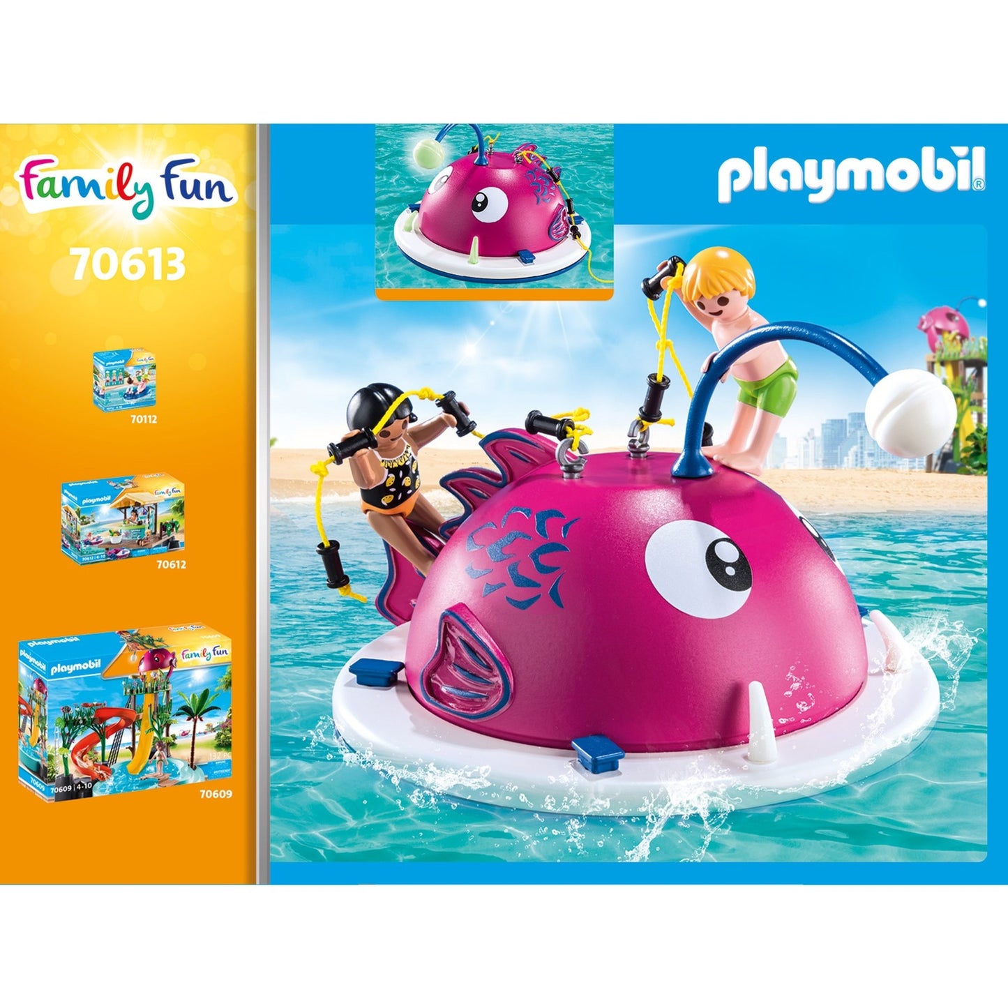 PLAYMOBIL 70613 Family Fun Kletter-Schwimminsel, Konstruktionsspielzeug