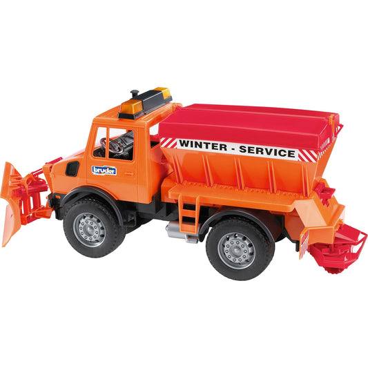 BRUDER MB-Unimog Winterdienst mit Räumschild