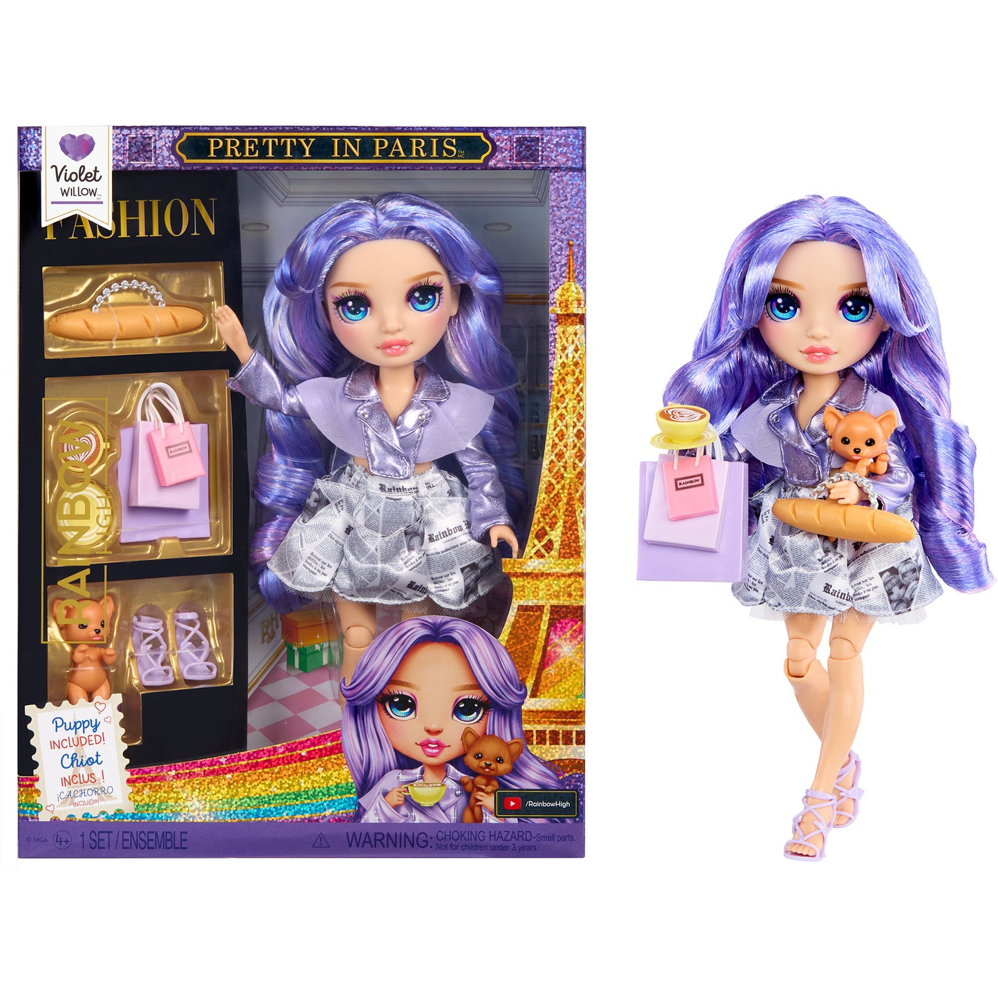 Rainbow High Pretty in Paris - Violet Willow, Puppe