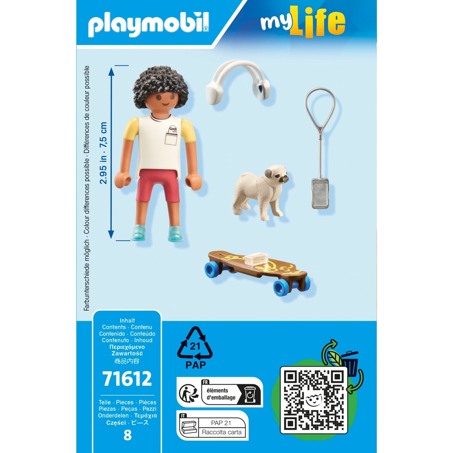 PLAYMOBIL 71612 My Life Junge mit Hund, Konstruktionsspielzeug