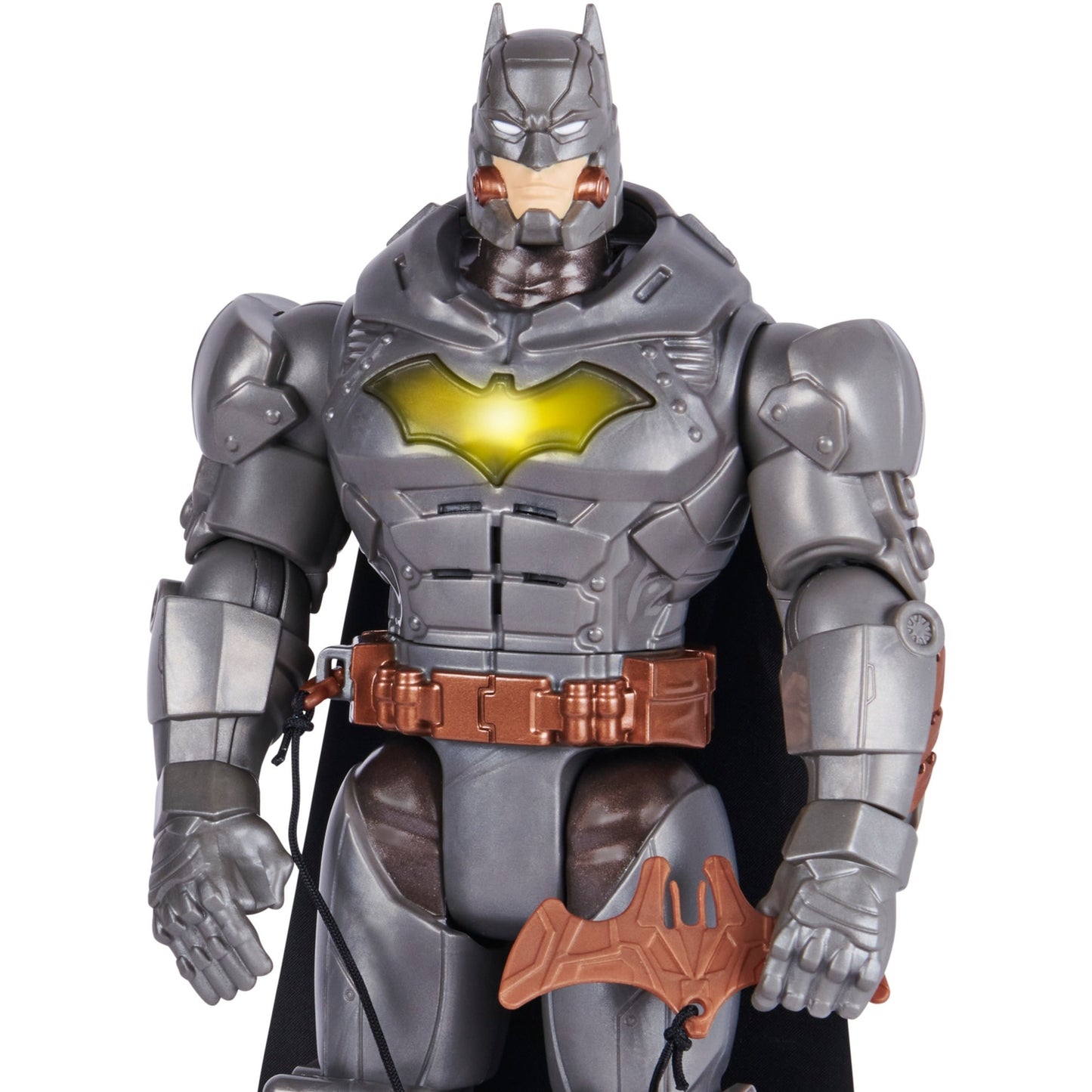 Spinmaster Batman 30 cm Deluxe-Actionfigur mit Schlag- und Wurffunktion (5 Ausrüstungsgegenstände, Licht- und Soundeffekte)