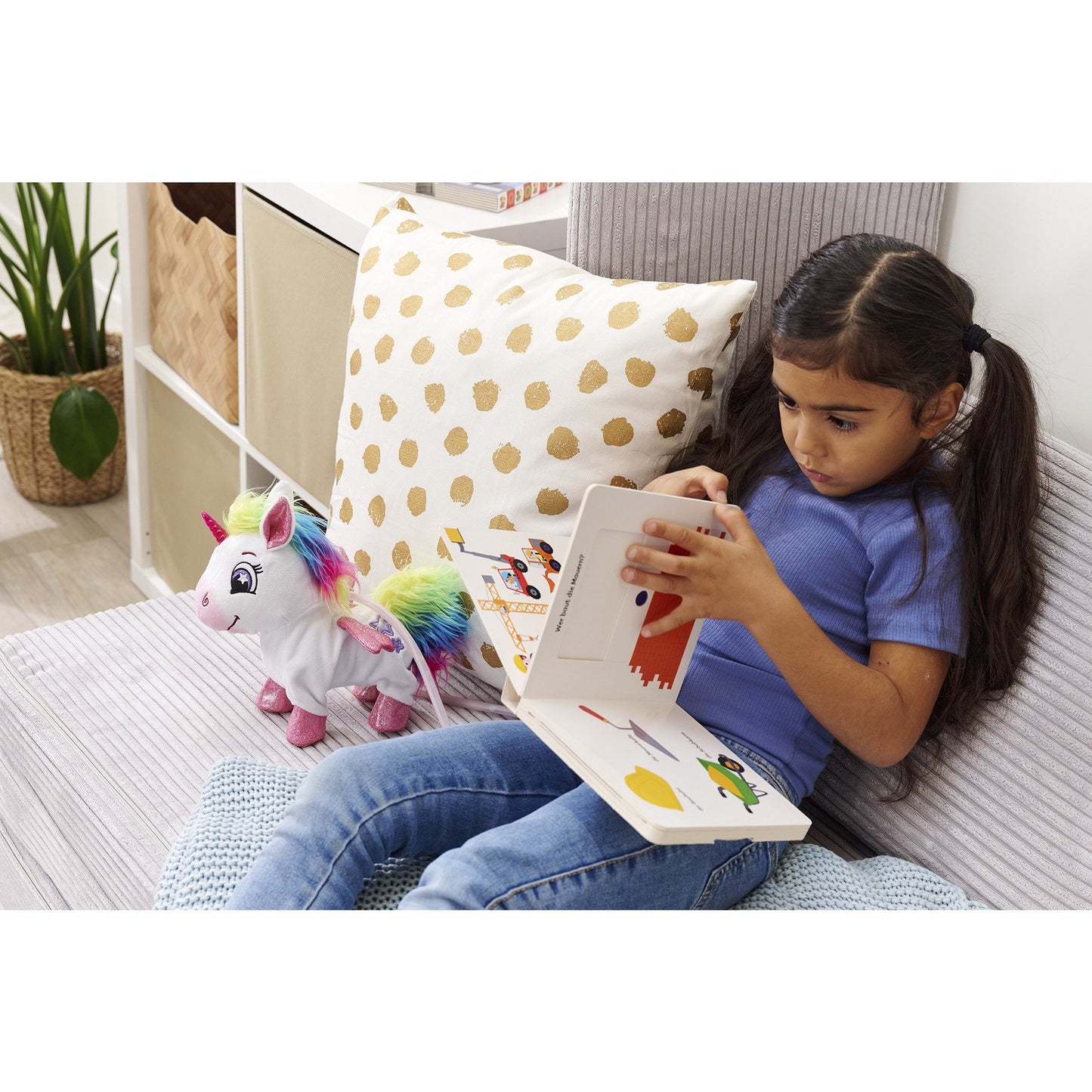 PetZoo - Rainbow Unicorn, Kuscheltier