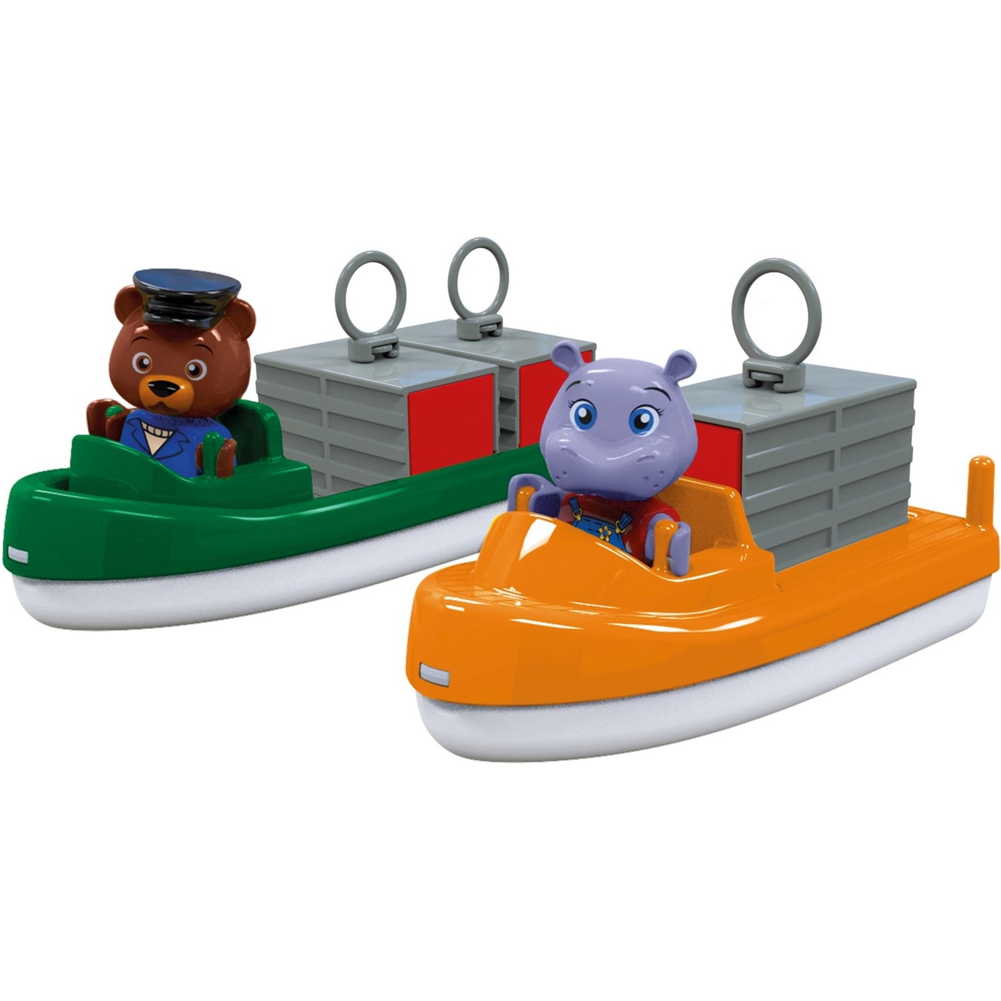Aquaplay Container- & Transportboot (mehrfarbig, Inkl. 2 Spielfiguren)