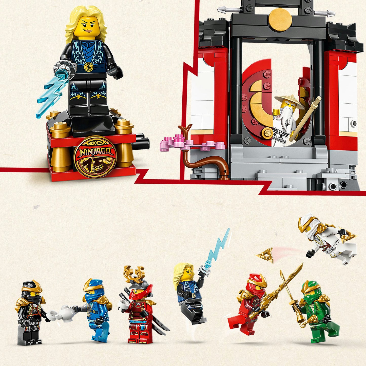 71866 Ninjago 15-jähriges Jubiläum: Ninja-Charaktere zum Ausstellen, Konstruktionsspielzeug