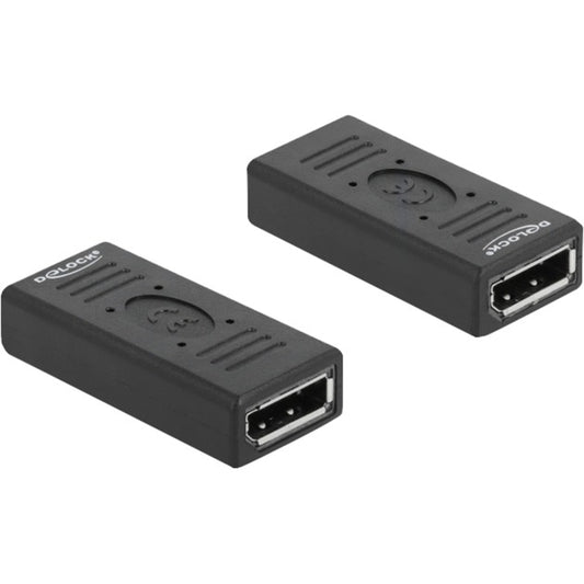 DeLOCK DisplayPort 1.2 Adapter Buchse > Buchse Gender Changer (schwarz, mit Pin 20)