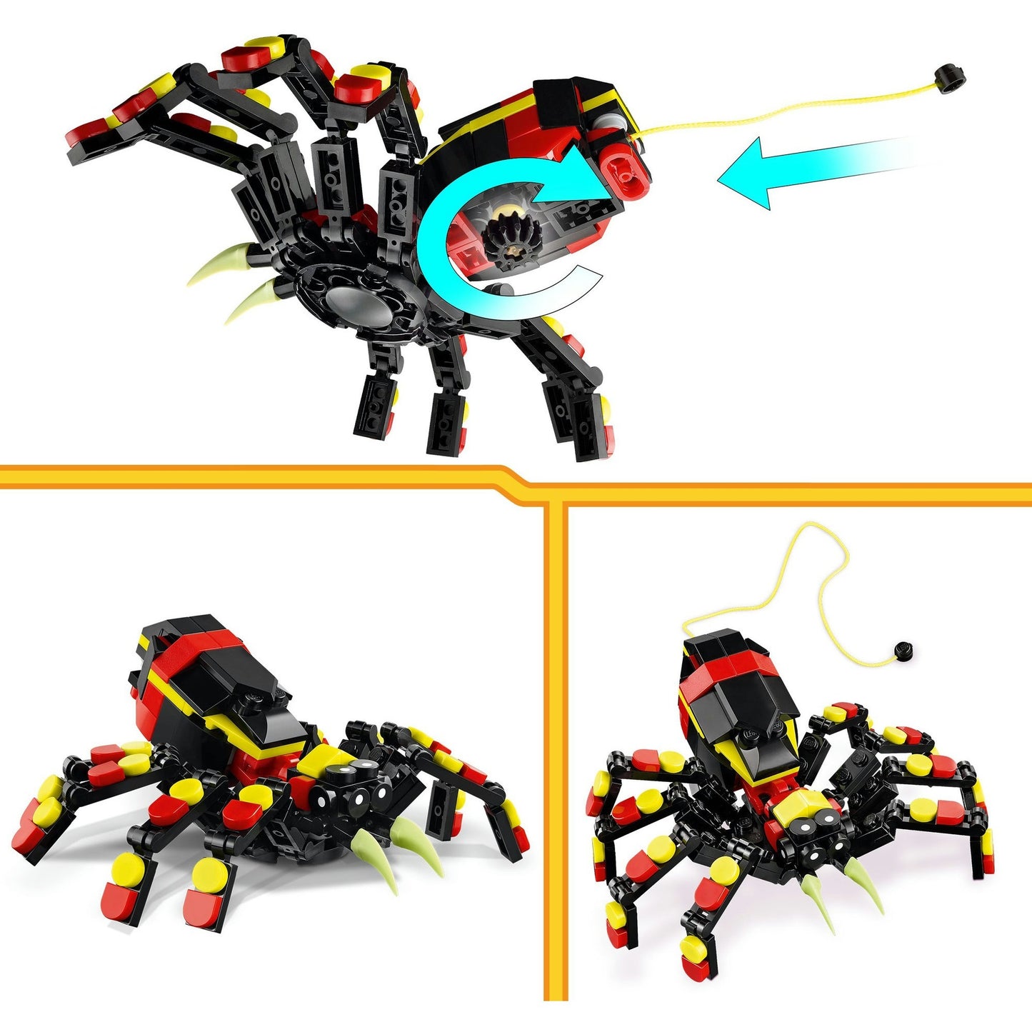 31159 Creator 3-in-1 Wilde Tiere: Überraschungsspinne, Konstruktionsspielzeug