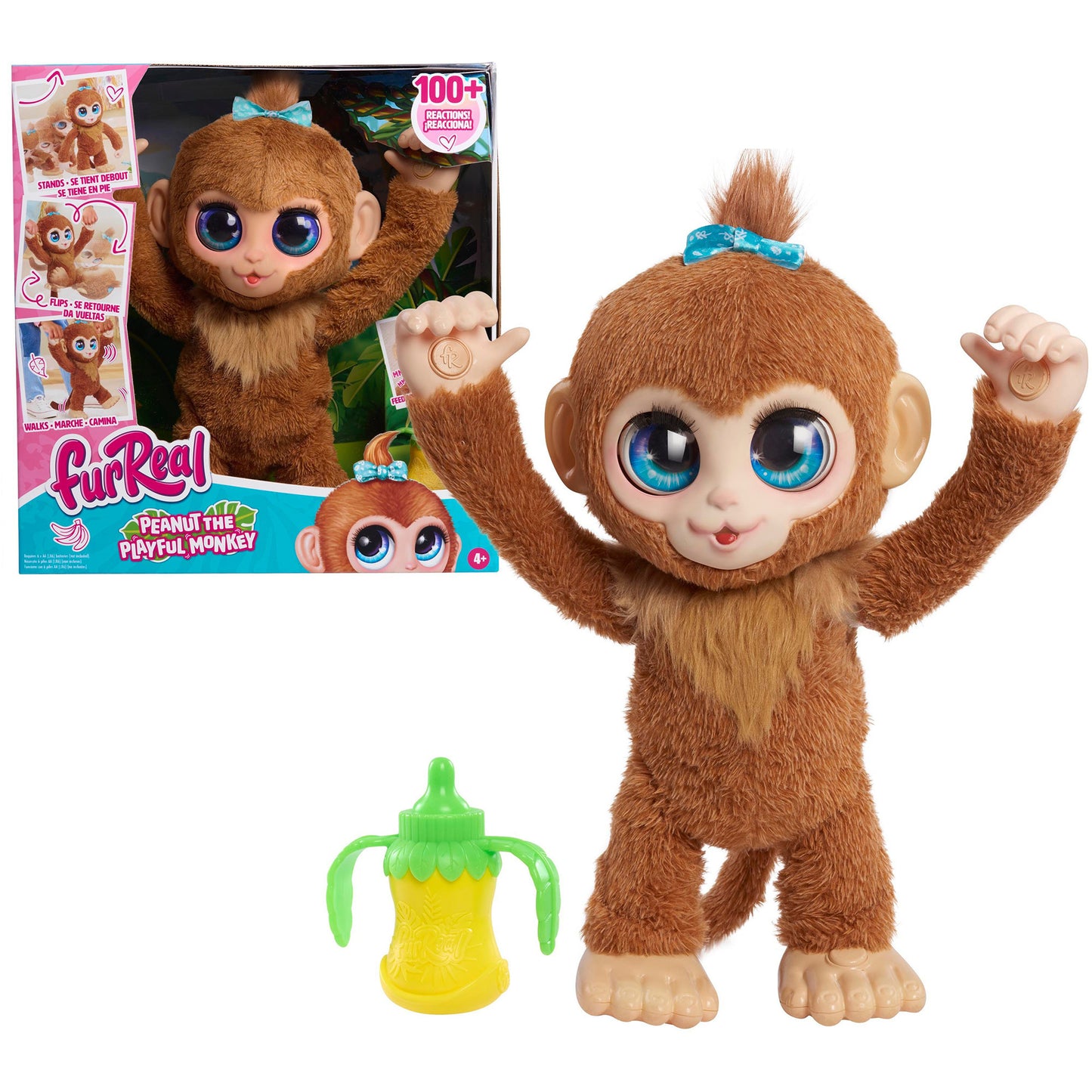 furReal Peanut laufender Affe mit Bewegungs- und Soundfunktion, Kuscheltier