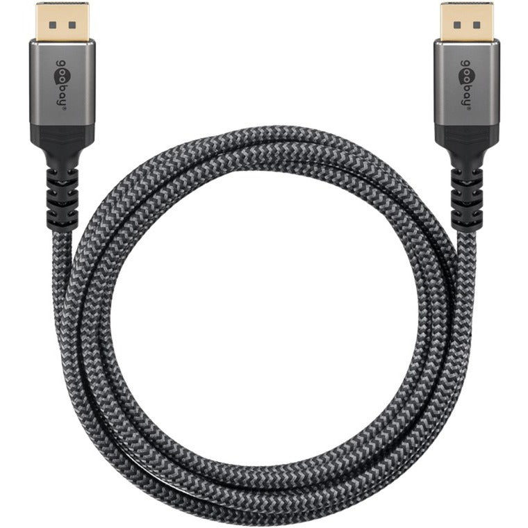 Goobay Plus DisplayPort 1.4 Kabel, 8K @ 60Hz (grau, 2 Meter)