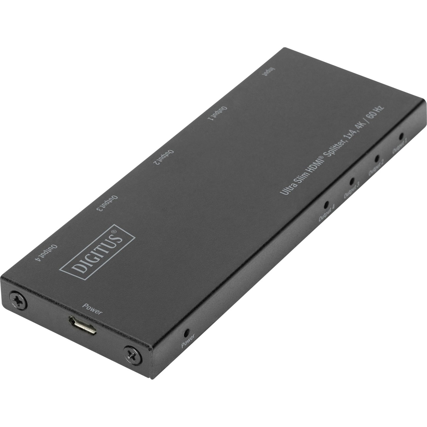 Digitus Ultra Slim HDMI Splitter, 1x4, 4K / 60 Hz (schwarz)