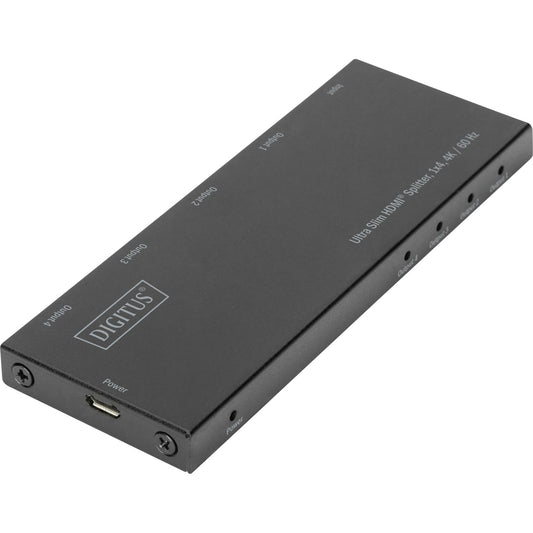 Digitus Ultra Slim HDMI Splitter, 1x4, 4K / 60 Hz (schwarz)