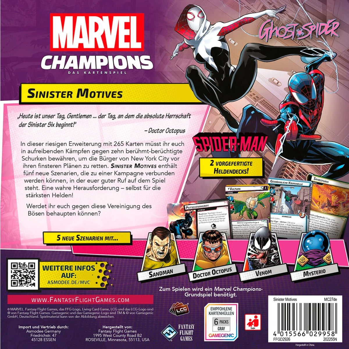 Asmodee Marvel Champions: Das Kartenspiel - Sinister Motives