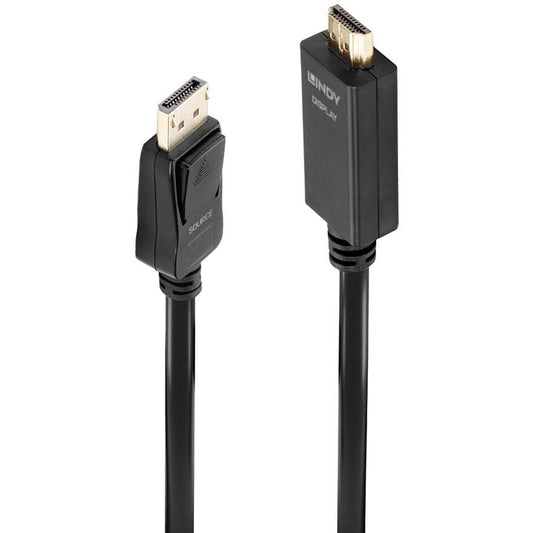 Lindy Adapterkabel DisplayPort > HDMI 10,2 Gbit/s (schwarz, 2 Meter)