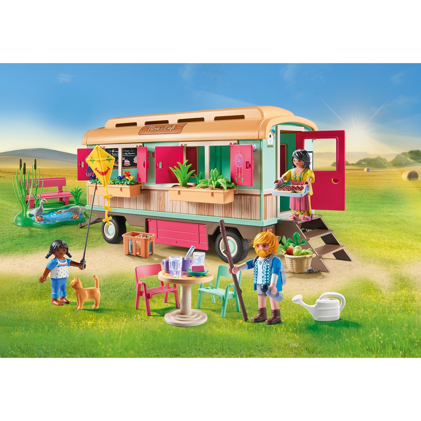 PLAYMOBIL 71441 Country Gemütliches Bauwagencafé, Konstruktionsspielzeug