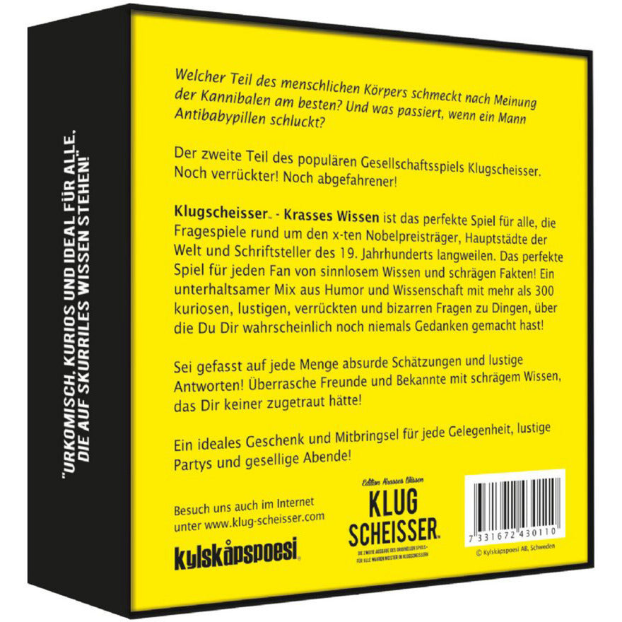 Klugscheisser 2 Black Edition - Edition krasses Wissen, Partyspiel