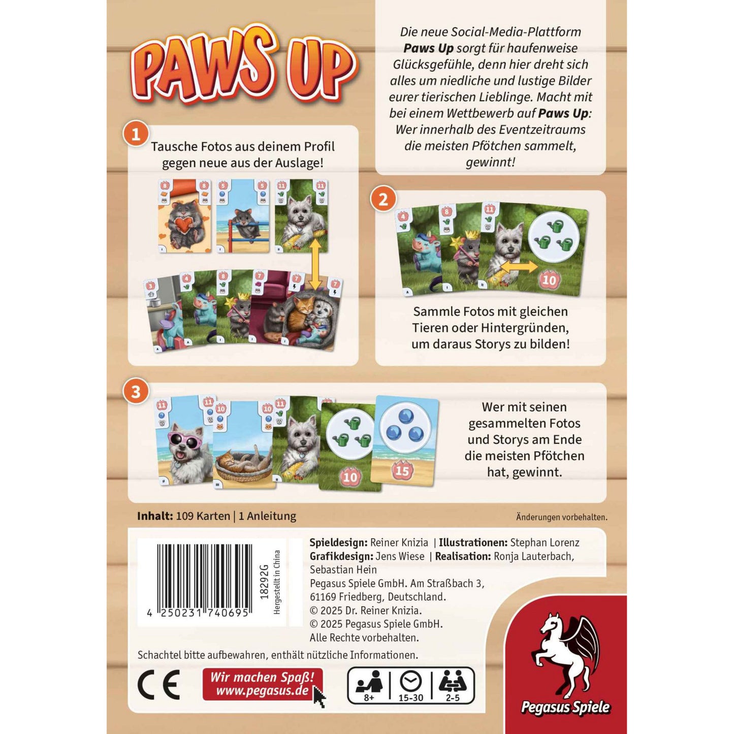 Paws Up, Kartenspiel