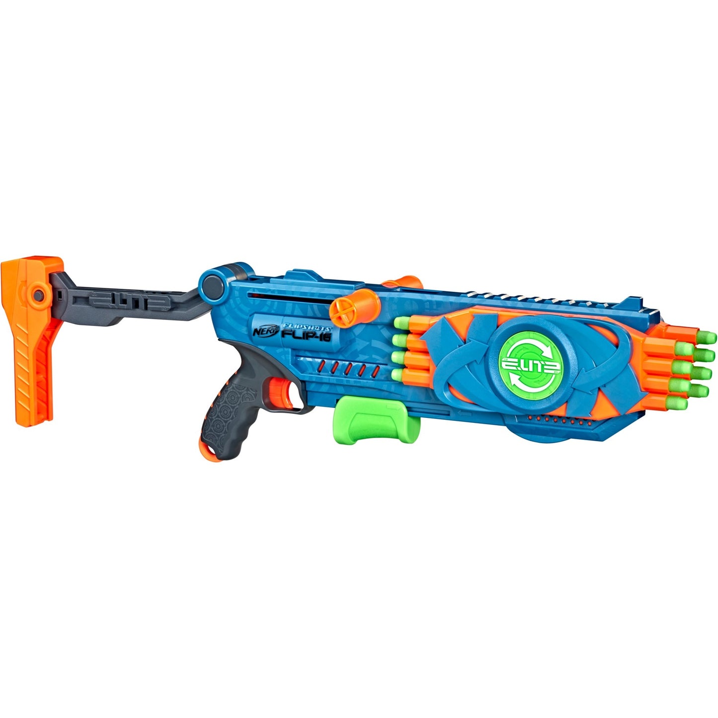 Hasbro Nerf Elite 2.0 Flipshots Flip-16, Nerf Gun (blaugrau/orange)