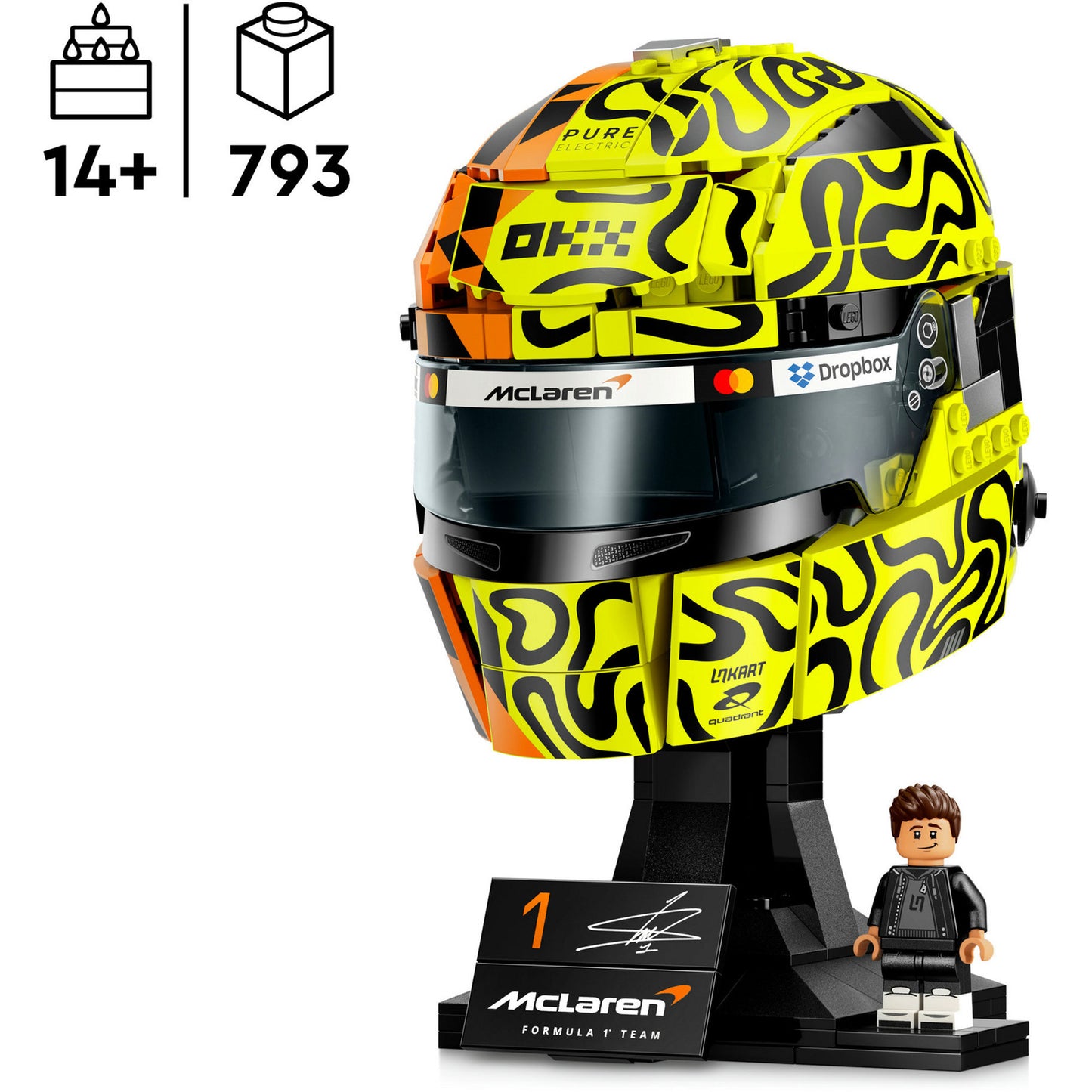 43023 Editions McLaren Mastercard F1 Team Lando Norris Helm, Konstruktionsspielzeug