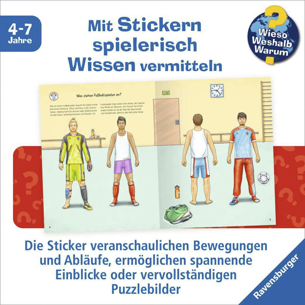 Wieso? Weshalb? Warum? Stickerheft - Fussball, Lernbuch