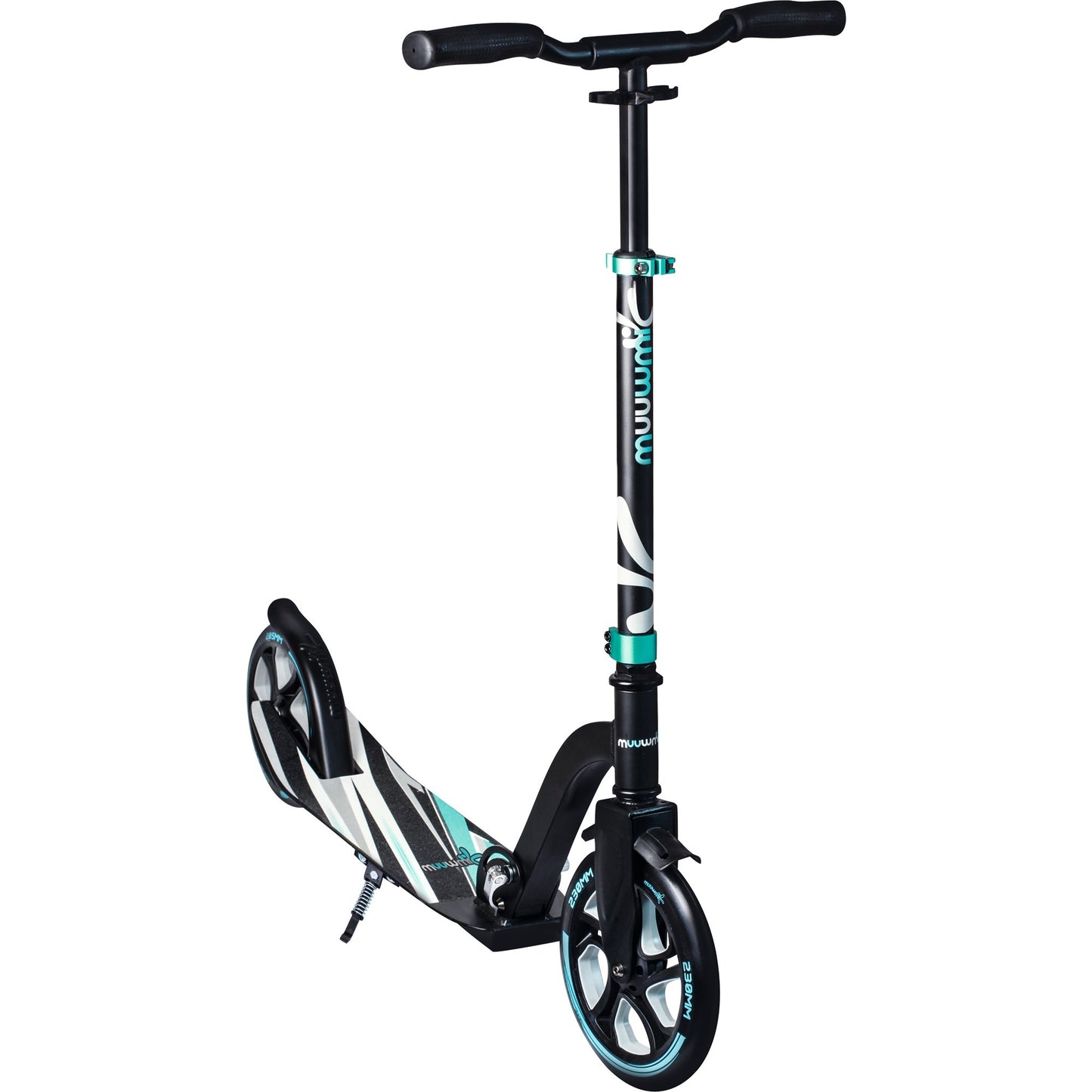 Muuwmi Aluminium Scooter Pro 230/205 mm (schwarz/türkis)