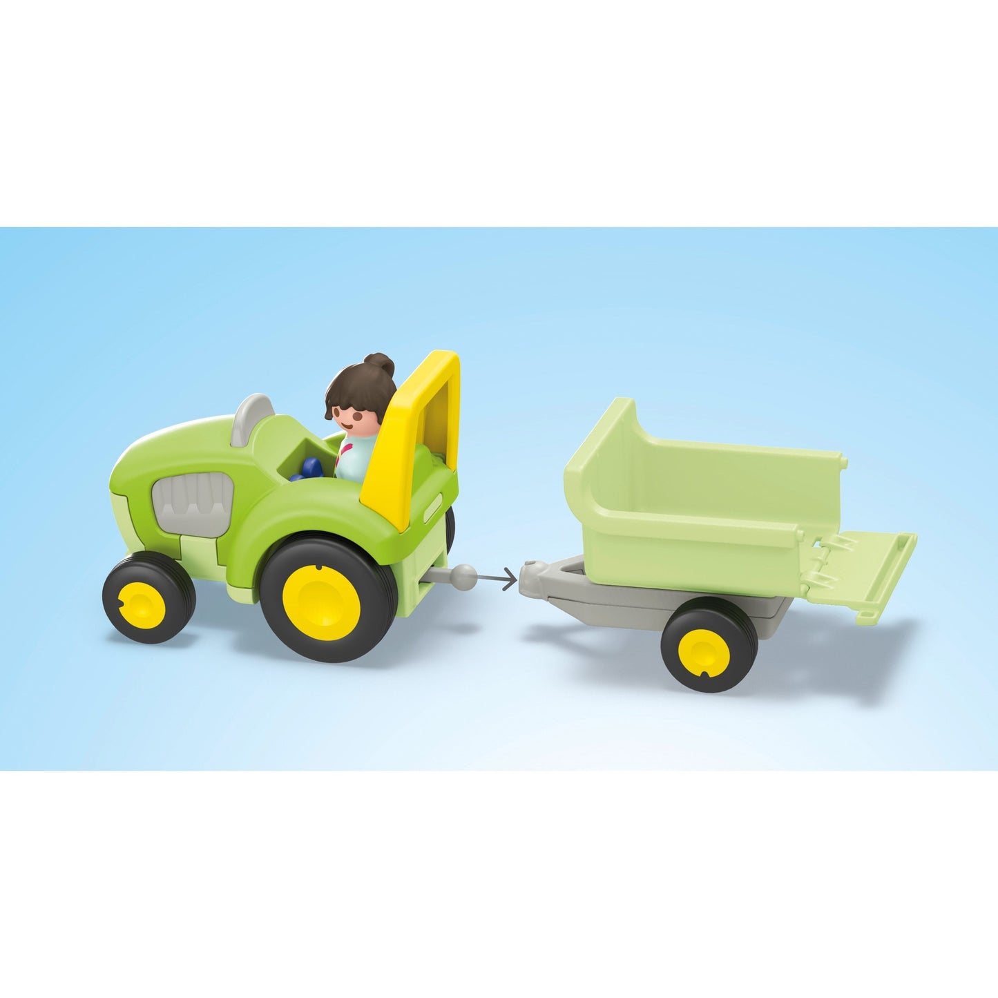 Playmobil 71656 Junior: Bauernhof-Abenteuer mit Traktor, Anhänger und tierischen Freunden