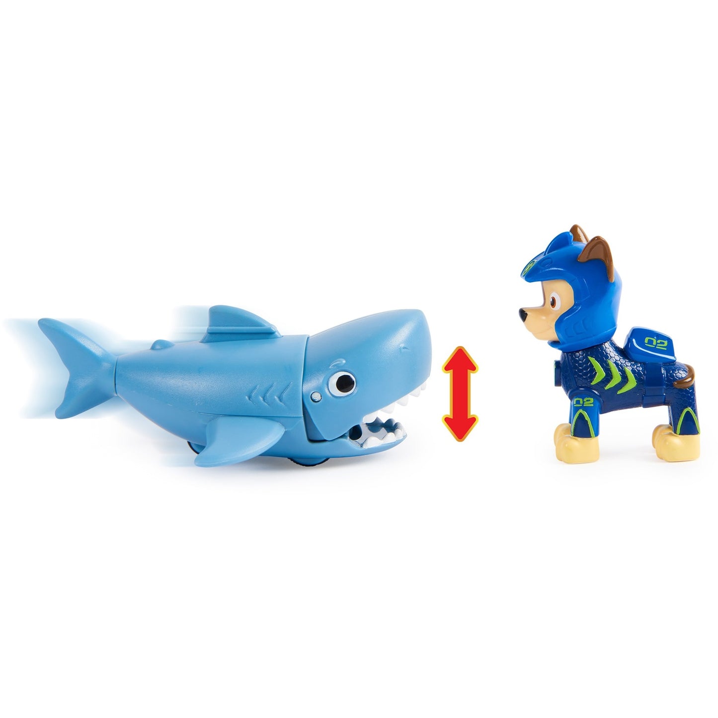 Spinmaster Paw Patrol Aqua Pups - Hero Pups-Set mit Chase-Welpenfigur und Hai-Figur